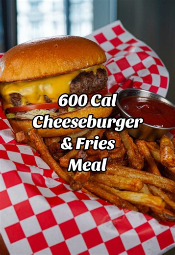Healthy Cheeseburger and Fries Meal Under 650 Calories