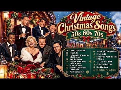 Vintage Christmas Songs 50s 60s 70s 🎧 Crosby, Sinatra, Nat King Cole, Fitzgerald, Andrews Sisters