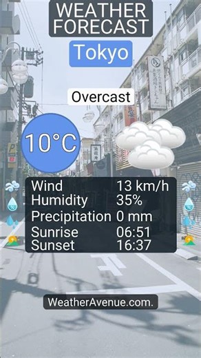 Your 31 December 2025 weather update for Tokyo