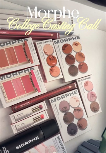 The amount of excitement not only I had but my entire family had when this came🤭 I am eternally grateful🫶 @Morphe Cosmetics #morphecollegecastingcall #morphe #college #back2school #makeuphaul