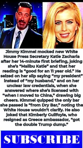 Jimmy Kimmel Draws Big Reaction From Audience After Jab at New Trump Press Secretary