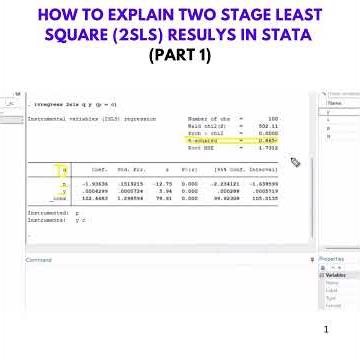 (Pt. 1) How to Explain Two Stage Least Square (2SLS) Results in Stata