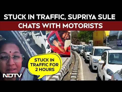 Mumbai Pune Expressway: Supriya Sule, Stuck In Traffic, Talks To Motorists On Mumbai-Pune Expressway