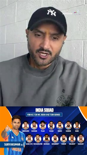 10/10 SQUAD? 👀 2007 T20 World Cup winner and cricket expert #HarbhajanSingh shares his insights on Team India’s potential squad for the ICC Men's #T20WorldCup 2026. 🔥 ICC Men's #T20WorldCup starts 7 FEB | Star Sports