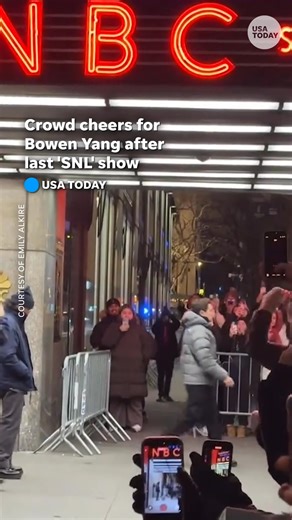 "SNL" cast member Bowen Yang announced he’s leaving the show in the middle of the 51st season, a crowd gathered cheered his name after his last show outside of 30 Rockefeller Plaza. | USA TODAY
