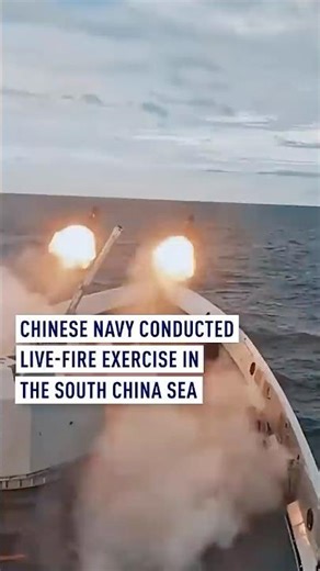 Chinese Navy conducted live-fire exercise in the South China Sea