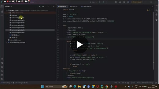 #python #socketprogramming #networking #backenddevelopment #tutedude #projects | Tanuj Tambe