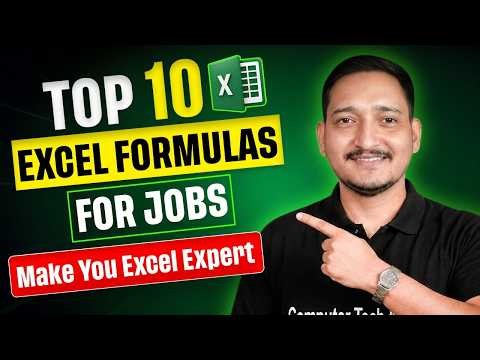 Top 10 Excel Formulas for Jobs | Make You Excel Expert | Computer Tech Academy
