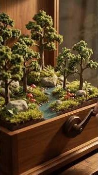 ⚙️ Intricate Miniature Forest Automaton in Motion