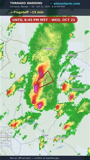 ⛔ EXPIRED — Tornado Warning — Coconino and Navajo, Arizona