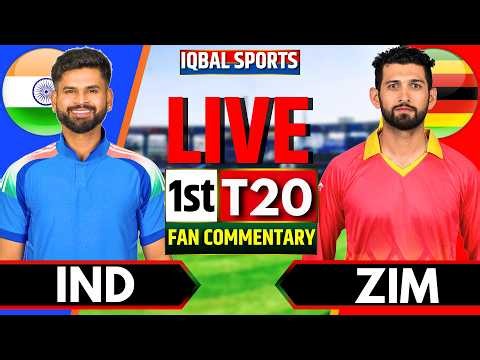 🔴India vs Zimbabwe, 1st T20 Fan Commentary | Live Cricket Match Today | IND vs ZIM | Iqbal Sports