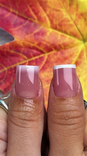 Left or right? No wrong answer 😉✨ym#frenchtipnails #ombrenails #fingernails #squarenails #nailsalon