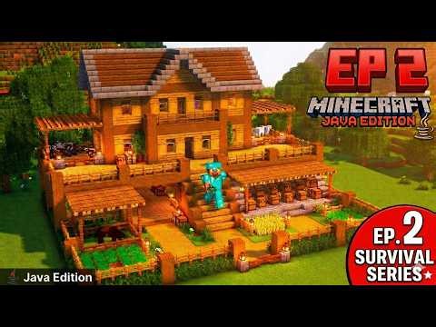 Minecraft Java Edition Survival Series #2 | Building My First House & Diamond Armor