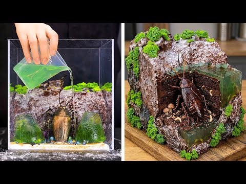 Edible Cockroach Surprise in a Cake! 😱