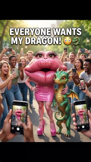 Selfie with My Baby Dragon: Cute AI Art Meme Moment