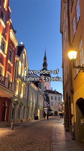 Two sides of Tallinn, Estonia — Historic Old Town and Modern City
