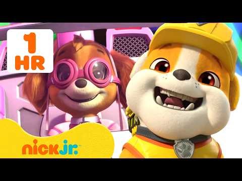 PAW Patrol Rubble & Skye's Best Teamwork Rescues & Adventures! | 60 Minutes | Rubble & Crew