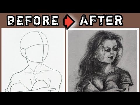 “Female Figure Drawing ✏️ | From Basic Shapes to Realistic Sketch 🔥 Step by Step Tutorial”