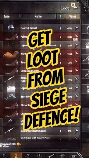 Bannerlord Pro Tip: Siege Defence Loot!