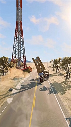 Realistic Highway Car Crashes #359
