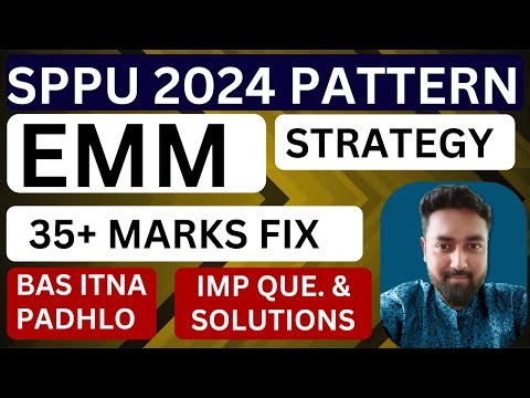 EMM PASSING STRATEGY | IMP Ques and SOLUTIONS | SPPU 2024 PATTERN | MECHANICAL