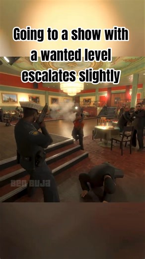 Going to a show with a wanted level in GTA IV escalates slightly #gta #gtaiv #gta4