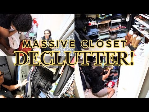 *NEW* MASSIVE CLOSET DECLUTTER! Getting rid of A LOT!!