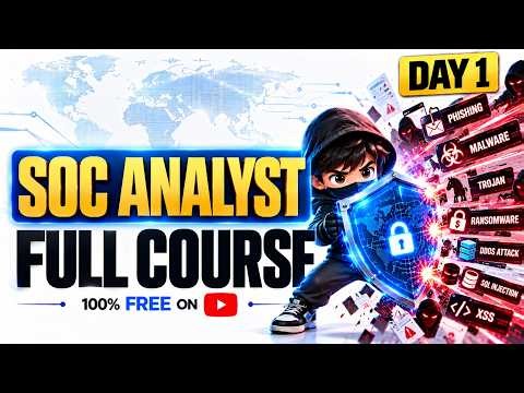 SOC Analyst: How Cyber Attacks Are Detected in the Real World | Day 1 | FREE Full Course