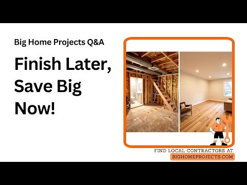 Basement Shell Infrastructure Rough-Ins For Future Expansion