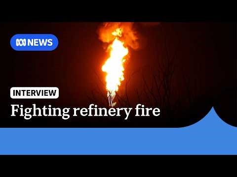 How are firefighters battling the Viva oil refinery fire at Geelong? | ABC NEWS