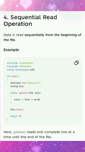 CS25401 UNIT 6 File operations, Sequential Read / Write operations– Binary and ASCII Files