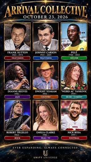 October 23 Arrivals | Pelé, Johnny Carson, Dwight Yoakam, Weird Al & More