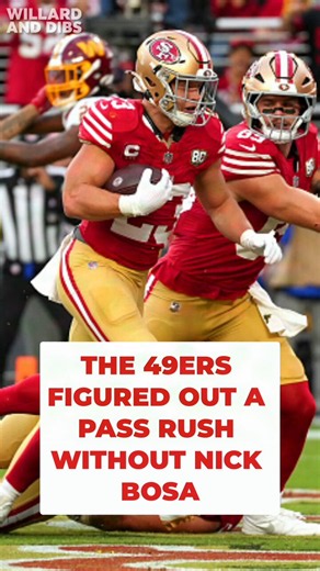 95.7 The Game on X: ""If you are a 49er fan, here's why you should be over the moon excited: the San Francisco 49ers figured out how to have a pass rush without Nick Bosa. That is monstrous." @Mark_T_Willard shares a takeaway from last night's Week 6 win over the Commanders | @WillardAndDibs" / X