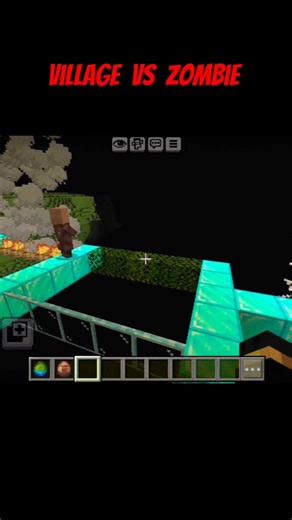 Zombie Invasion in Minecraft Village 😱 | Survival Challenge #shots