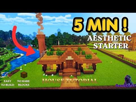 How to Build an EASY Aesthetic Starter House in Minecraft (2026) | GameNvaZ