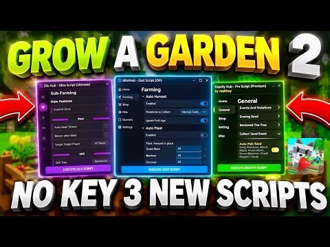 [NO KEY] 3 NEW GROW A GARDEN 2 SCRIPTS! (Roblox) | AUTO FARM + AUTO STEAL + INSTANT GROWTH & MORE