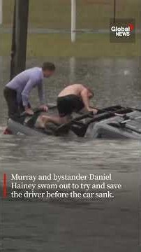 Seconds before drowning, Australian reporter and bystander save man's life