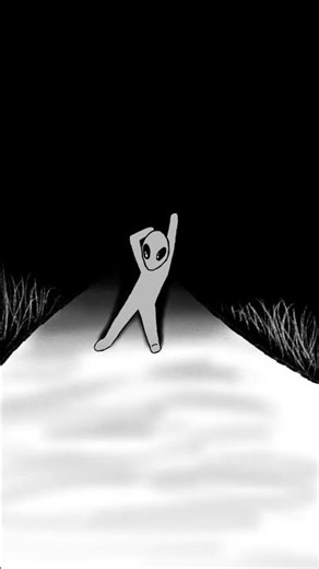 Alien spotted on road at night! #animation #meme