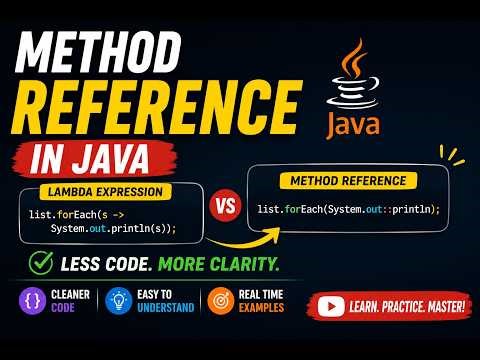 Method Reference in Java Explained Clearly | Java 8 Features Tutorial