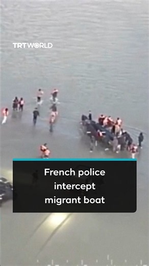 French police intercept migrant boat before channel crossing
