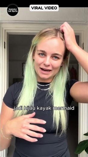 Rambut Bule Jadi Hijau Kalau Kena Air Indonesia Ini‼️ #reaksibule #shorts #viralvideo