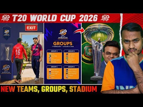 ICC Changed T20 World Cup 2026 New Teams, Groups, And Stadium | Bangladesh Out ❌ Scotland In ✅