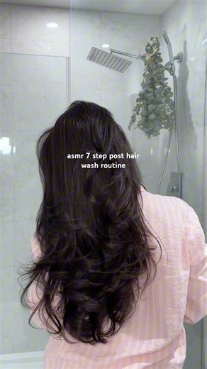 ASMR 7 Step Post Hair Wash Routine 🚿🎀🫧✨