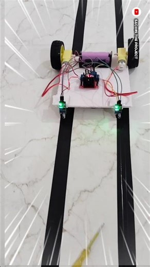 Line Following Robot | Easy Arduino Science Project school and science project #viral #trending #diy