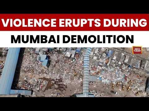Mumbai Violence: Bandra Demolition Drive Sparks Violence As Locals Pelt Stones Amid Heavy Security