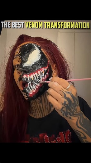 The best venom transformation cosplay 💀 #venom #halloween #cosplay #shorts