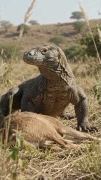 The Komodo Dragon's Hunt From Start to Finish 🦎🌿 #shorts