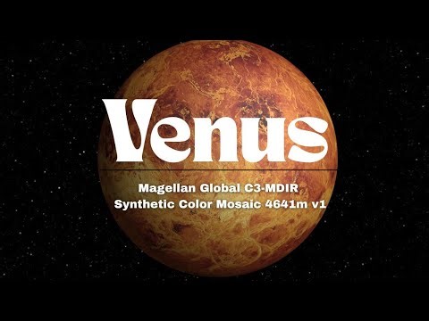 Cosmic Beauty: Venus Radar Mosaic Visualization with Background Music