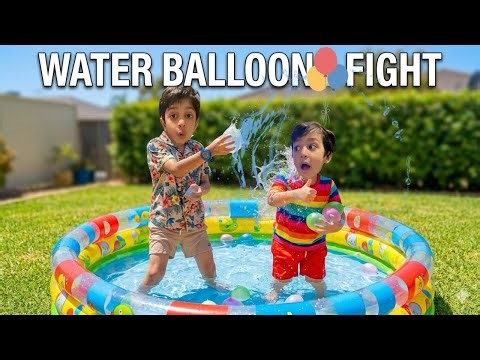 Water Balloon Challenge Abdullah VS Daud 😱 Balloon Fight & Color Guessing Game 😂🔥