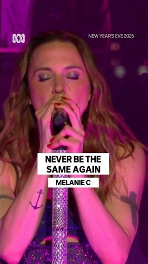 Melanie C performs Never Be The Same Again at ABC's New Year's Eve concert